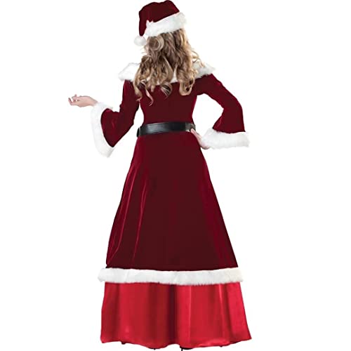 Kerstman kerstkostuum fancy dress outfits rode cape en hoed outfit, KYORE,Heren, maat L - Afbeelding 6