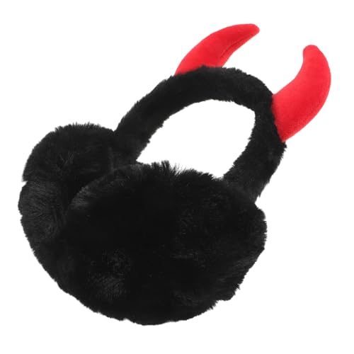Homoyoyo Earmuffs Winter Soft Warm Adult Fur Ear Muffs Horn Shape Perfect for Cold Weather