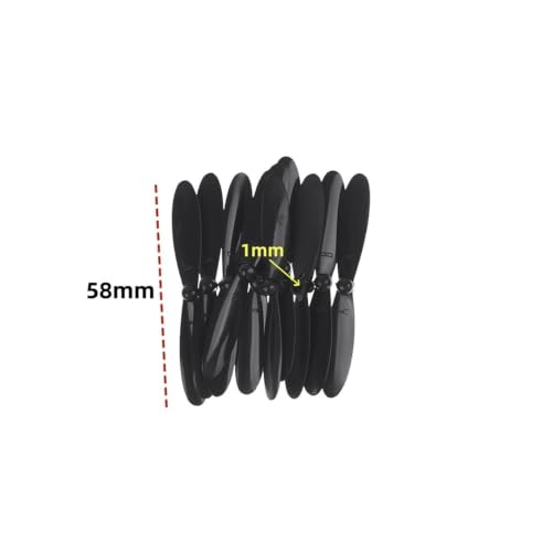 Hélices para Hubsan X4 H107 con palas negras y blancas para repuesto de drones 7