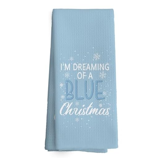 TAEDIN Blue Christmas Kitchen Towels Dish Towel 16x24 Inches, Pink Xmas Gifts, Pink Christmas Holiday Snowflakes Decorative Absorbent Dishcloths Tea Towels for Bathroom Decor
