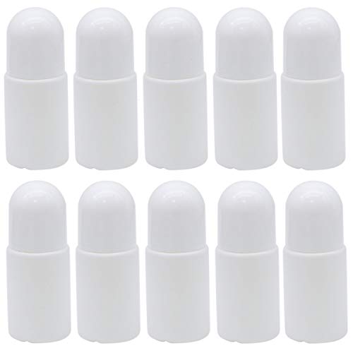 JETEHO 10Pcs Empty Roll-on Bottle Recyclable Anti-perspirant Roller Bottles Refillable Deodorant Container with Roller Ball (50mL)