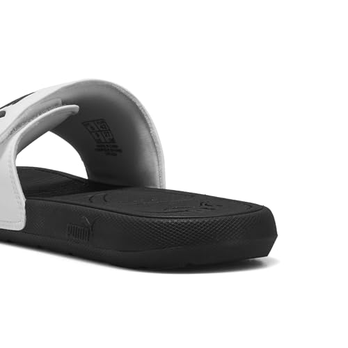 PUMA Sandália masculina Cool Cat 2.0 Slide, Branco/preto, 40