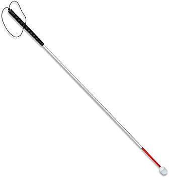 Ambutech Rigid Aluminium Cane - 44 بوصة مع طرف خطاف Marshmallow