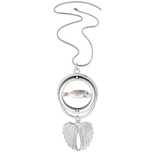 Collier ailes d'ange et poisson de l'océan, cadeau d'anniversaire unique
