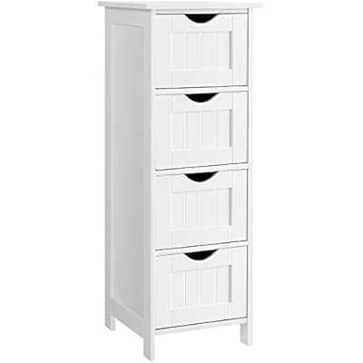 Cheap Vasagle Bathroom Floor Storage Cabinet Slim Wooden