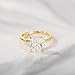 EAMTI 3CT 925 Sterling Silver 14K Gold Plated Engagement Rings Radiant Cut Solitaire Cubic Zirconia CZ Wedding Promise Rings for Her Wedding Bands for Women Size 6.5