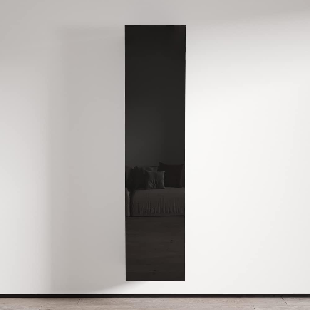 Meble Furniture Wall Mounted Bookcase Cabinet Type-40 — Floating Rectangular Storage with High Gloss Finish — Durable Engineered Wood, 31.5 x 11.8 x 15.7 in — Black