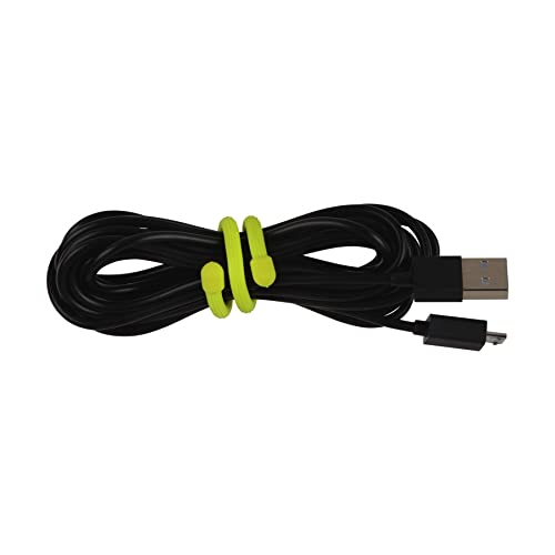 Nite Ize 2-Pack Gear Tie Reusable Rubber Twist Tie, 6\" - Neon Yellow (6-Pack) - Thumbnail 5