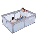 Dripex Laufstall Baby 120x180cm, Laufgitter Baby, Laufstall mit atmungsaktivem...