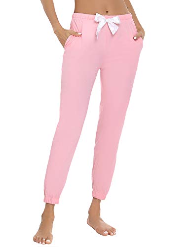 Aiboria Pantalones Deportivos para Mujer, Pantalones Largos Casuales 100% algodón para Mujer, Pantalones para Correr para Mujer para Yoga Fitness Pilates