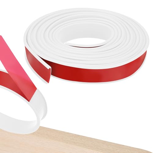 Protector de borde flexible autoadhesivo TPE M METERXITY en forma de U blanco para estantes 2