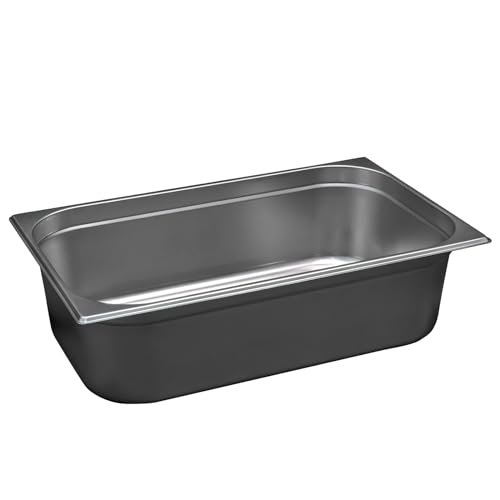 Comas Gastronorm-Backblech GN 1/1, 530 x 325 mm, Edelstahl, flacher Rand, stapelbar, strapazierfähig, Behälter für Backofen, Kühlschrank, professionell, Catering, Silber (H20 mm)