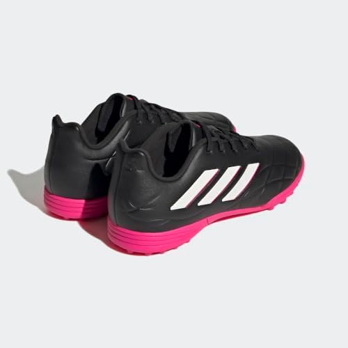 adidas Copa Pure.3 Turf Soccer Shoe, Black/Zero Metallic/Team Shock Pink, 4.5 US Unisex Big Kid | Image 5