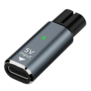 Vroxdrez 5V USB C Ladegerät Adapter Ladekonverter Kompatibel mit Philips Norelco One Blade Rasierer QP2824 QP2734 QP2724 QP2834 QP4631 MG7950 MG7930 MG9530 7000 9000, One Blade Ladekabel TypC Konverte