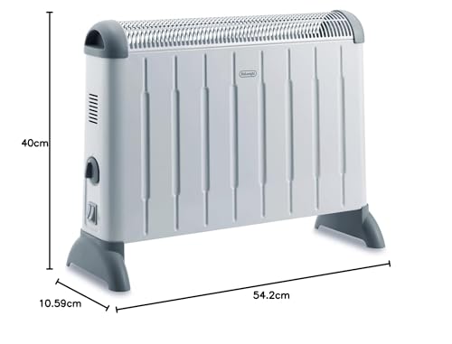 De'Longhi Konvektor HCM2030 - Heizgerät mit 3 Heizstufen für Räume bis 60 m³, Sicherheitsthermostat, Frostschutzfunktion, Raumthermostat, Grau – Bild 5