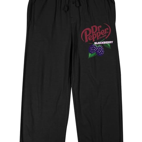 Dr. Pepper BlackBerry Logo Adult Black Sleep Pajama Pants2