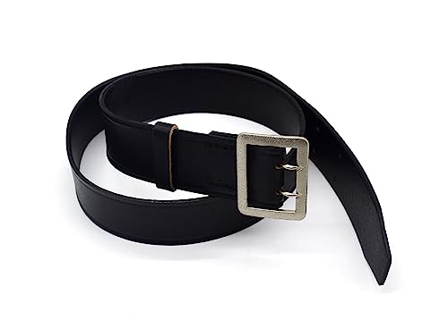 Collectable WWII German Officer Double Hole Waistband Claw Wehrmacht Belt Tool Equipment Field Black Replica (120CM)2