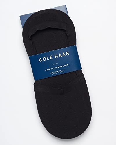 Cole Haan Mens Liner Socks - 2 Pack Non-Slip Low Cut No Show Socks for Men - Shoe Sock Liners with Silicon Heel Grip (7-12)2