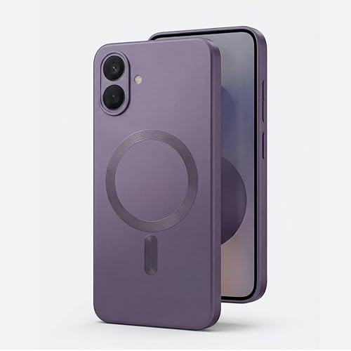 Image of amazon basics Premium Mag-Safe Case for Samsung Galaxy M07 5G | Shockproof & Anti-Scratch Cover | Soft Silicone with Wireless Charging | Camera Lens Guard - Purple