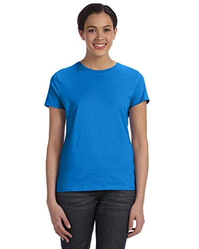 Image of Hanes Women's Perfect-T Crewneck T-Shirt, Lightweight Cotton Short Sleeve Tee for Women