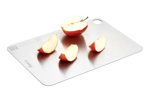 Image of Clazkit Large Stainless Steel Chopping Cutting Board Vegetable,Fruit,Bread & Meat Durable Safe & Heavy Duty (360 x 250 x 1mm)