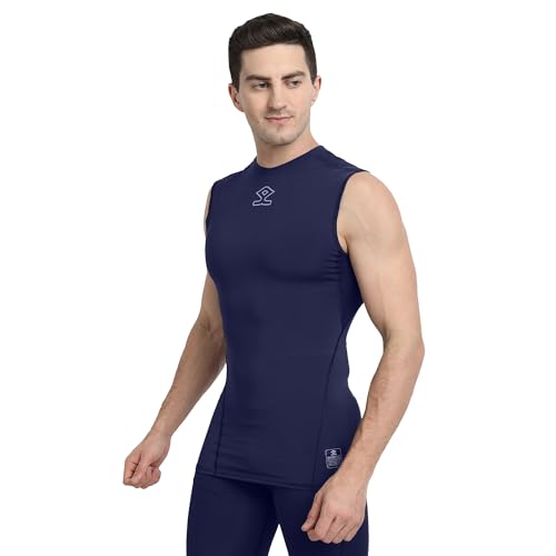 Image of SHREY Intense Compression Sleeveless Top Sports Athletic Gym Wear for Men's