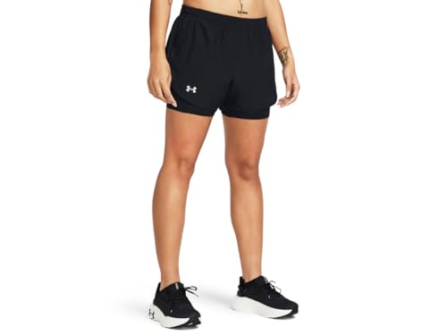 Under Armour Women's Fly By 2-in-1 Shorts, 001 Black, XXL - image 2