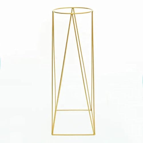 Image of Brass Industry Iron Metal Indoor Out Door Bedroom Home Office Planter Pot Tall Stand with Planter for Living Room, Balcony Flower Pot Stand Set of 2 (Green)
