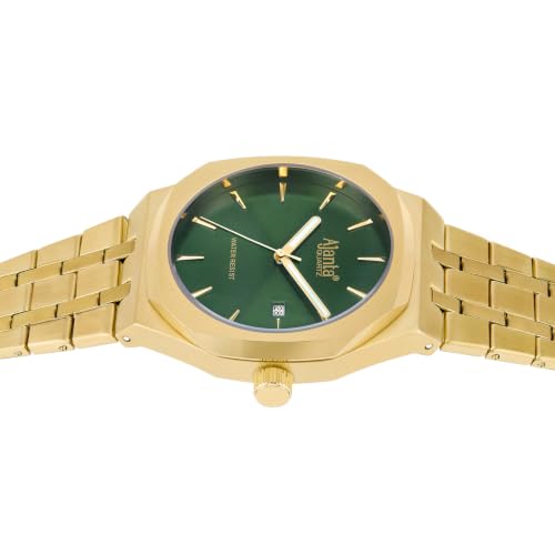 Image of Ajanta Quartz Vertex Dial Stainless Steel Date Display Watch for Men