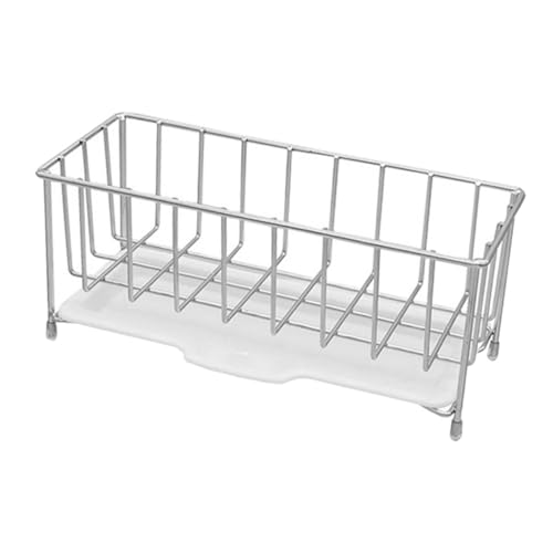 Gatuida ステンレス製シンク用水切りバスケット 多機能スポンジホルダー 台所収納ラック キッチン必須アイテム スポンジ 洗剤 ブラシ整理用