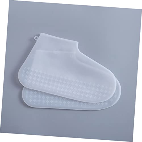 Cubrecalzados impermeables de silicona, antideslizantes, gruesos, para adultos, niños y niñas, protector portátil para calzado al aire libre miniatura 5