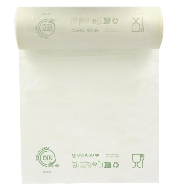 Monouso | 500 Bolsas Plástico Biodegradable Sin Asas 'Classic' 25x37cm, Compostables, Formato Rollo, Bolsas Mercado, Comercio, Multiuso