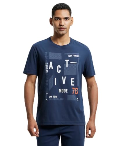 Image of Jockey 2718 Men Super Combed Cotton Printed Round Neck Half Sleeve T-Shirt