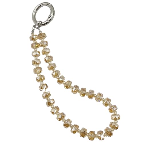 Image of TENOC Beaded Phone Wrist Strap, Champagne