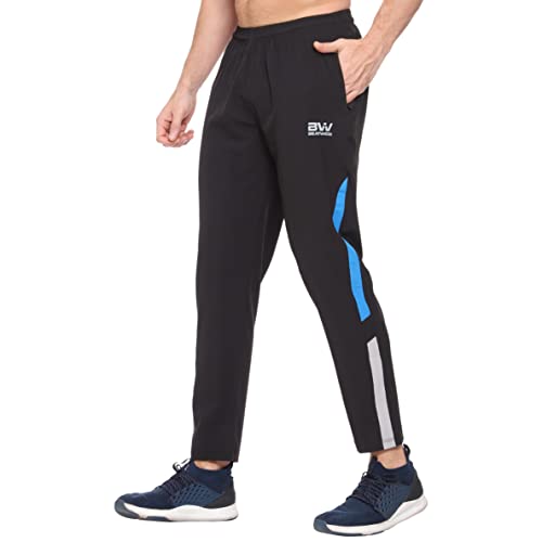 Image of Men's Ns Lycra Spandex Mixx Polyester Sports Trackpants with Both Side Zipper Pockets
