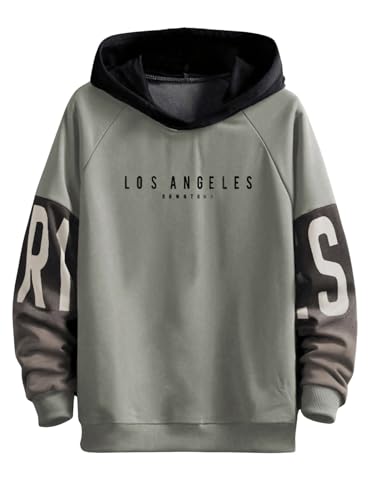 SOLY HUX Boy's Letter Graphic Hoodies Color Block Long Sleeve Pullover Sweatshirts