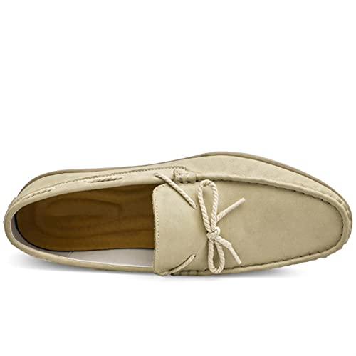 Loafers for Men Deck Shoes 1-Eye Genuine Leather Stitching Details Round Toe Flat Heel Flexible Anti-Slip Party Prom Slip On4