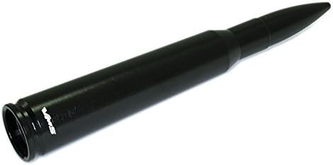 Miniatura 3 de VMS Racing Antena de bala negra calibre 50, calibre pesado, mecanizado CNC, de aluminio, compatible con GMC Sierra 1500 2500 3500 07-19