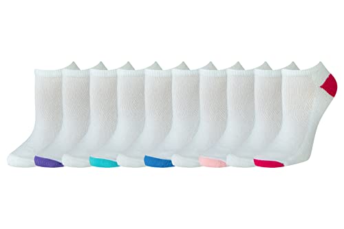 Image of Amazon Essentials Women's Cotton No-Show Athletic Socks, Cushioned, 10 Pairs