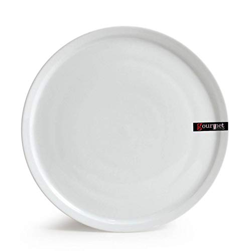 Plato de pizza de porcelana, color blanco, 30,5 cm.