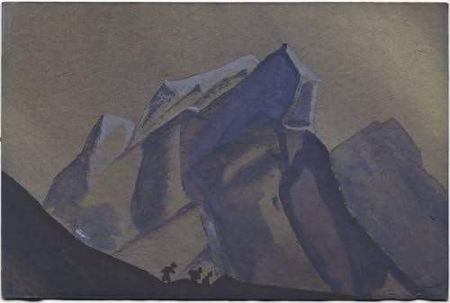 Lienzo Nicholas Roerich Tempesta del passo di montagna cuadro grande sin reflejos