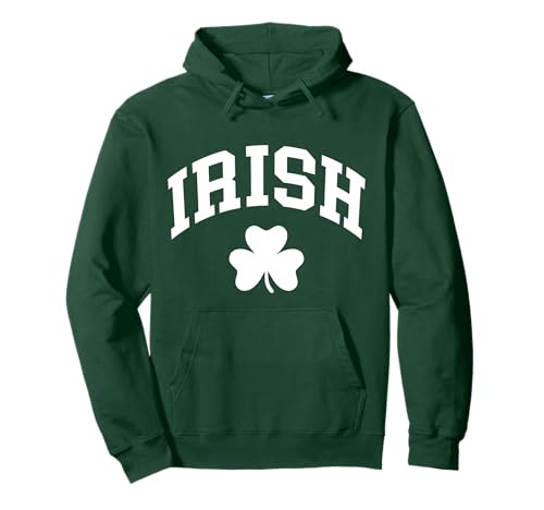 Irish Shamrock St Patricks Day Ireland Pride Graphic Green Pullover Hoodie