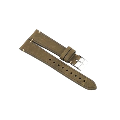 Bracelet de montre vintage en cuir véritable 18mm 20mm 22mm marron fait main