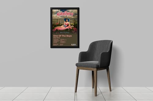 Image of BLINKART Katty Perry - One Of The Boys Wall Photo Frames | Wall Art for Bedroom, Living Room, Studio or Office | Album Cover Print with Spotify Song Link QR Code | Gift for Fans - 8x12 In