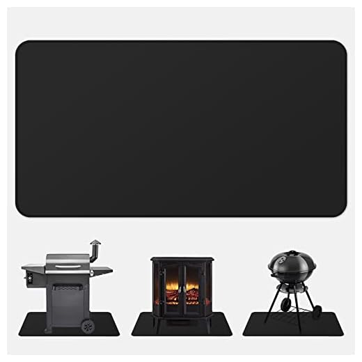 31+ Inspiring Wood Burning Stove Living Room Ideas 2 FLASLD Fireproof Fireplace Mat Hearth Rug 24×42inch, Fire Resistent Gas Grill Splatter Mat Heat Resistant Non Stick BBQ Patio Protector Grilling Gear, Floor Protective Rug