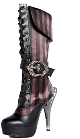 Hades Shoes H-Ethereal Beautiful Victorian Knee high Boots 9 / Black