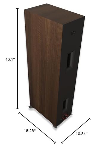 Image of Klipsch Reference Premiere RP-8000F II 2.0 Dual Floorstanding Speaker Pair with Larger 90 x 90 Hybrid Tractrix Horn, 8 inch Cerametallic Woofers for Premium Home Theater Sound in Walnut