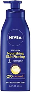 NIVEA Nourishing Skin Firming Body Lotion with Q10 and Vitamin C, 16.9 Fl Oz Pump Bottle