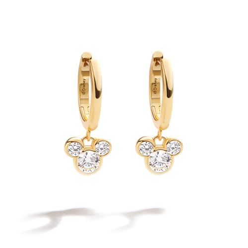 Disney's Minnie Mouse 18K Gold-Plated Sterling Silver Huggie Earrings