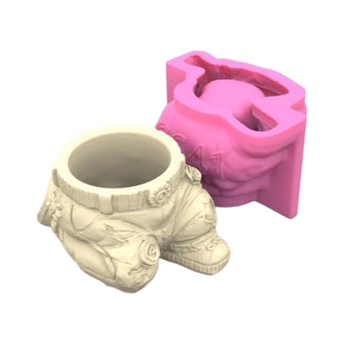 Mhadbkh Silikon Gartenzwerg Gießform Pflanzgefäß Deko-Objekt